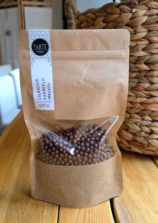Valrhona karameļu - piena šokolādes kraukšķi (250g)